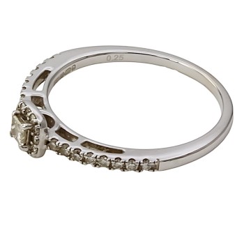 9ct gold Diamond claw set Ring size O